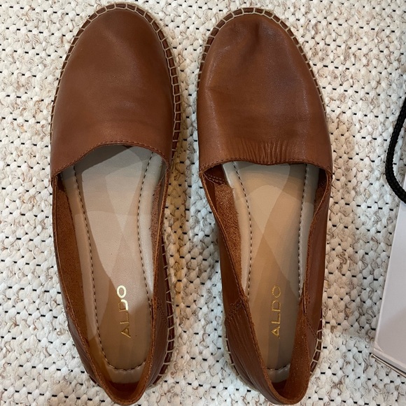 NWT Aldo Brown Leather Espadrilles “Hairabeth” - Picture 6 of 7